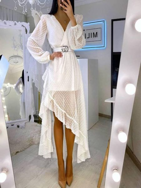 autumn women lantern sleeve dress swiss dot lace v-neck splice ladies asymmetrical hem elegant party designer dresses casual, Black;gray
autumn women lantern sleeve dress swiss dot lace v-neck splice ladies asymmetrical hem elegant party designer dresses casual, Black;gray