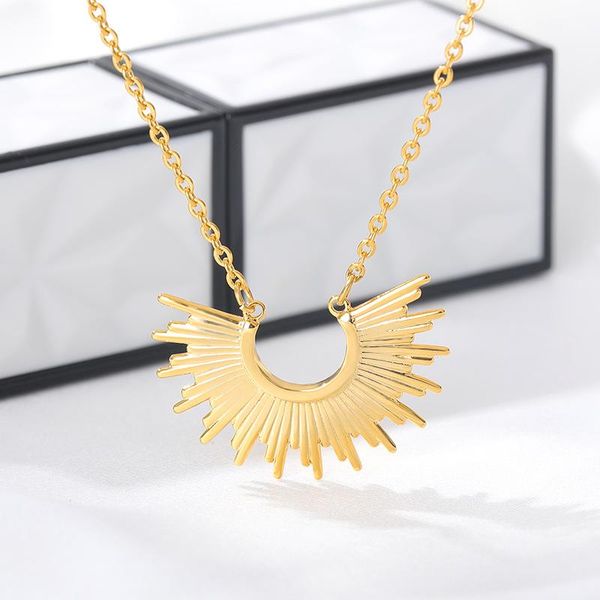 pendant necklaces vintage ethnic necklace for women hollow design round shape sun brilliant stainless steel couple choker jewelry gifts, Silver
pendant necklaces vintage ethnic necklace for women hollow design round shape sun brilliant stainless steel couple choker jewelry gifts, Silver