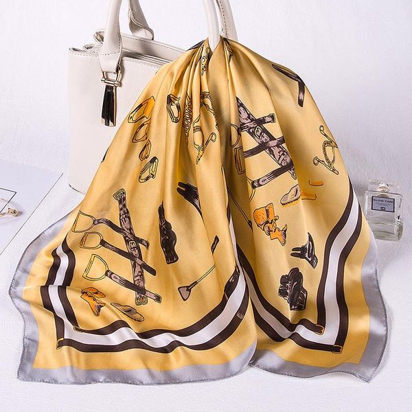 scarves yellow summer silk square scarf solid women satin neck hair tie band soft beach hijab head female foulard drop, Blue;gray
scarves yellow summer silk square scarf solid women satin neck hair tie band soft beach hijab head female foulard drop, Blue;gray