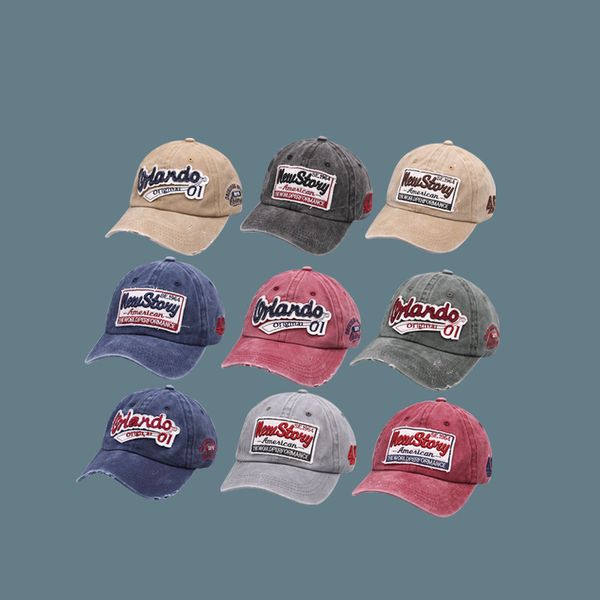 hat female ins american old hole washed baseball cap men's women's letter embroidered duck tongue hat sun visor, Blue;gray
hat female ins american old hole washed baseball cap men's women's letter embroidered duck tongue hat sun visor, Blue;gray
