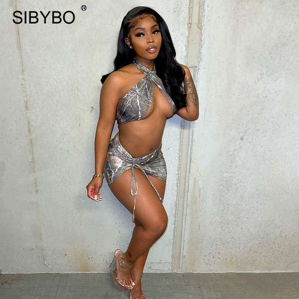sibybo summer women printted skirts outfits two piece set halter cross strap vest mini skirt sets female night party suits, Black;white
sibybo summer women printted skirts outfits two piece set halter cross strap vest mini skirt sets female night party suits, Black;white