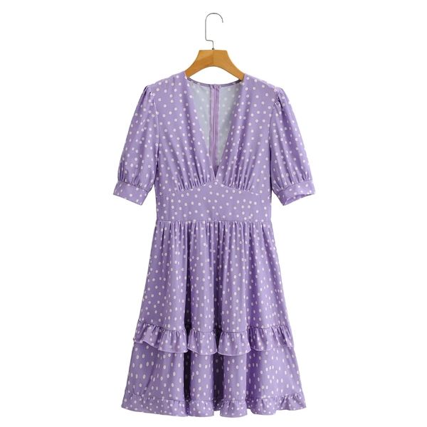 fashion women polka dot print v neck cascading ruffle mini dress female short sleeve clothes lady loose vestido d7185 210430, Black;gray
fashion women polka dot print v neck cascading ruffle mini dress female short sleeve clothes lady loose vestido d7185 210430, Black;gray