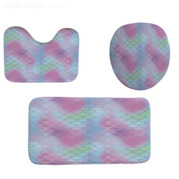 fashion fish scales pattern 3 pieces bathroom set toilet seat cover u shaped rug coral fleece bath accessories small carpet shower curtains
fashion fish scales pattern 3 pieces bathroom set toilet seat cover u shaped rug coral fleece bath accessories small carpet shower curtains