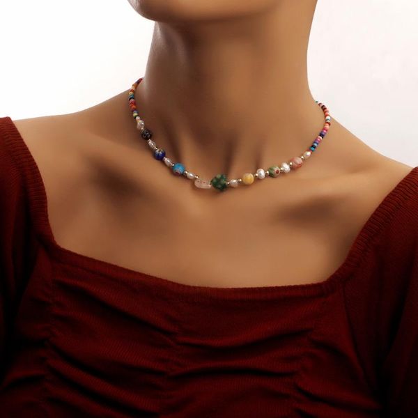 chokers resin heart colorful beaded necklace for women clavicle chain flower pattern short necklaces female 2021 fashion jewelry, Golden;silver
chokers resin heart colorful beaded necklace for women clavicle chain flower pattern short necklaces female 2021 fashion jewelry, Golden;silver