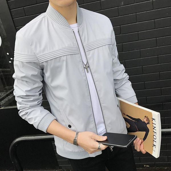 men's jackets autumn fashion leisure jacket collar mens, Black;brown