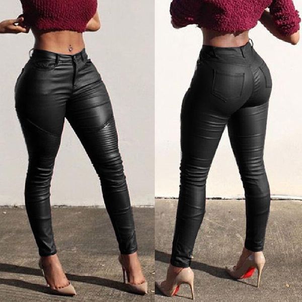 ladies leather skinny high waist leggings stretchy pencil pants autumn trousers women pu pant women's & capris, Black;white
ladies leather skinny high waist leggings stretchy pencil pants autumn trousers women pu pant women's & capris, Black;white