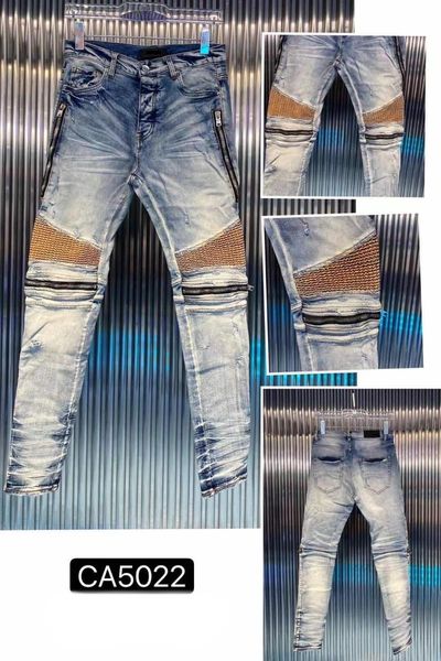 men's jeans patchwork zipper ripped solid cut light blue retro trend slim youth pants
men's jeans patchwork zipper ripped solid cut light blue retro trend slim youth pants