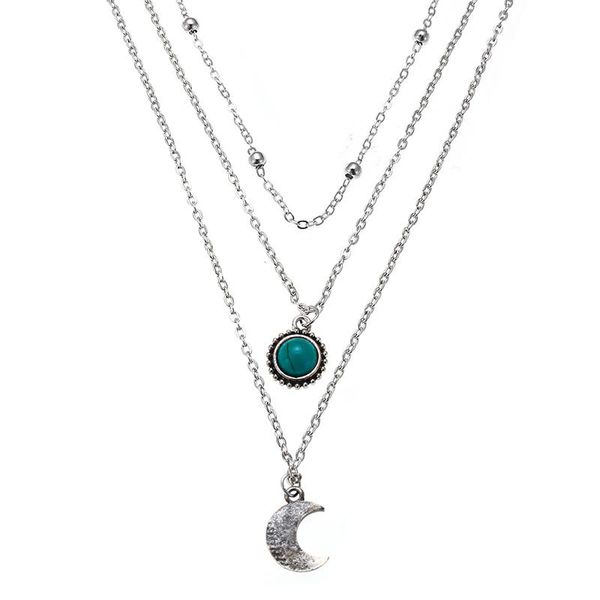 pendant necklaces ancient silver color multi-layered chain necklace for women inlaid crystal natural stone collares jewelry
pendant necklaces ancient silver color multi-layered chain necklace for women inlaid crystal natural stone collares jewelry