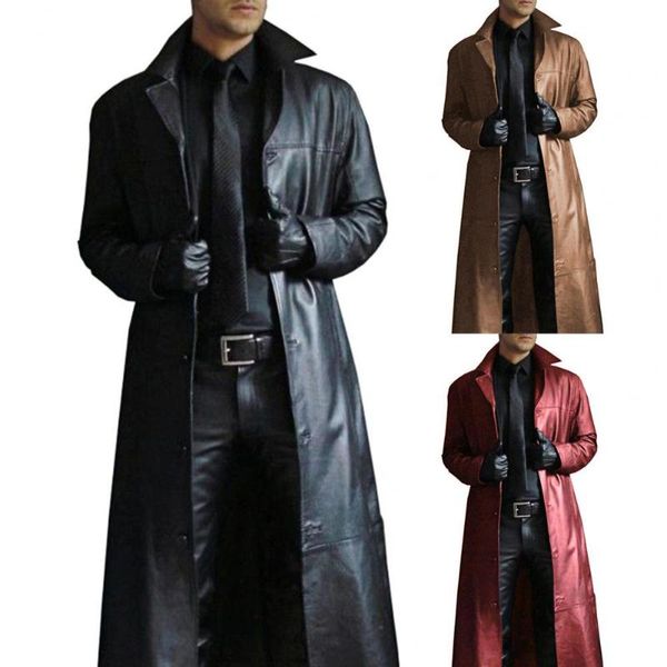 men's trench coats men overcoat solid color single-breasted autumn winter long sleeve turndown collar punk jacket coat for riding, Tan;black
men's trench coats men overcoat solid color single-breasted autumn winter long sleeve turndown collar punk jacket coat for riding, Tan;black