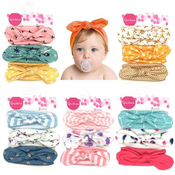 3pcs baby hair accessories bows headband soft nylon infant hairband, Slivery;white