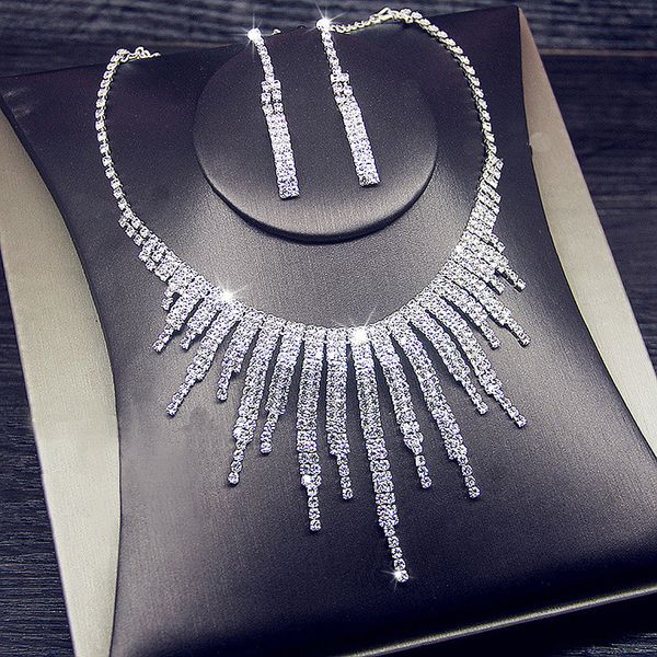 fashion accessories jewelry wedding dress bridal bridesmaid necklace earrings set tassels inlaid rhinestones birthday valentine's day w, White
fashion accessories jewelry wedding dress bridal bridesmaid necklace earrings set tassels inlaid rhinestones birthday valentine's day w, White