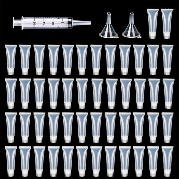 storage bottles & jars 50 pcs 10/15ml empty lip gloss tubes with funnels clear soft container refillable lipgloss for diy makeup tool
storage bottles & jars 50 pcs 10/15ml empty lip gloss tubes with funnels clear soft container refillable lipgloss for diy makeup tool