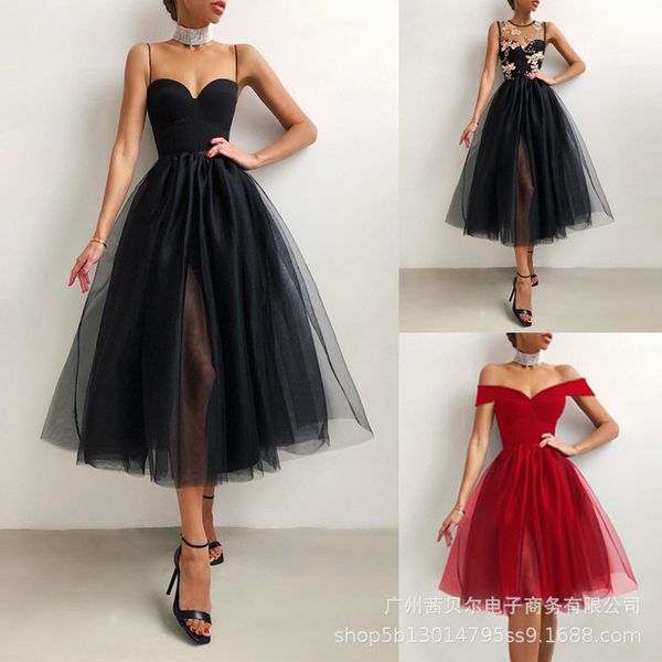 evening dress womens elegant sleeveless solid color high waist a-line mid-length skirt women dress short prom dress, Black;gray
evening dress womens elegant sleeveless solid color high waist a-line mid-length skirt women dress short prom dress, Black;gray