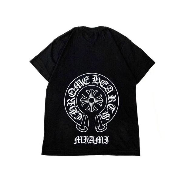 2021 summer new fashion brand ch classic sanskrit horseshoe cross loose short sleeve t-shirt for men and women, White;black
2021 summer new fashion brand ch classic sanskrit horseshoe cross loose short sleeve t-shirt for men and women, White;black