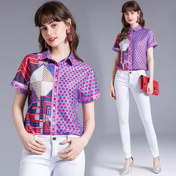 women's blouses & shirts willstage purple dot short sleeve women elegant blouse vintage pattern office ladies wear 2021 summer clothes, White
women's blouses & shirts willstage purple dot short sleeve women elegant blouse vintage pattern office ladies wear 2021 summer clothes, White