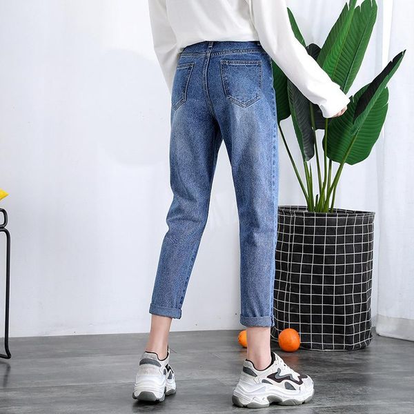 women's jeans women harem pants autumn slim high waist cotton wide leg ankle-length loose cowboy casual, Blue
women's jeans women harem pants autumn slim high waist cotton wide leg ankle-length loose cowboy casual, Blue