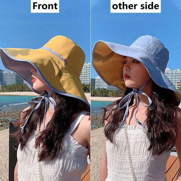 wide brim hats uv protection summer butterfly double side beach cap sun visor hat foldable big, Blue;gray
wide brim hats uv protection summer butterfly double side beach cap sun visor hat foldable big, Blue;gray