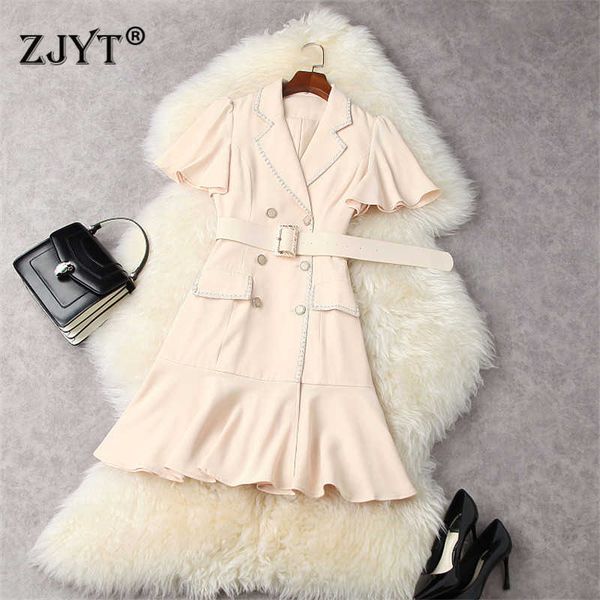 runway designers spring summer women elegant notched office party blazer dress trumpet robe femme mini vestidos 210601, Black;gray
runway designers spring summer women elegant notched office party blazer dress trumpet robe femme mini vestidos 210601, Black;gray