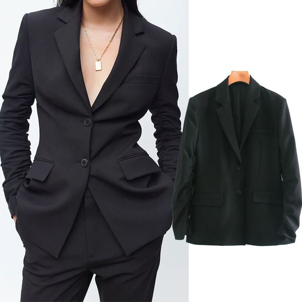 women's two piece pants new fashion designer blazer jacket single breasted metal casual buttons outer long sleeve lapel 54ie, White
women's two piece pants new fashion designer blazer jacket single breasted metal casual buttons outer long sleeve lapel 54ie, White