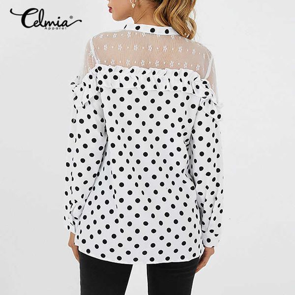 women's blouses & shirts blouses celmia women elegant mesh sheer lace blouse fashion bow tie ruffled tunic long sleeve polka dot casua, White
women's blouses & shirts blouses celmia women elegant mesh sheer lace blouse fashion bow tie ruffled tunic long sleeve polka dot casua, White