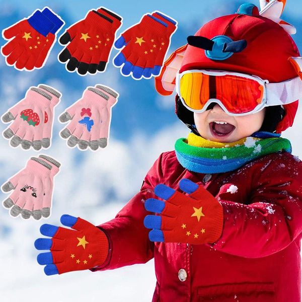 children's mittens winter warm kids gloves baby girls boys cartoon knitted full finger enfant, White
children's mittens winter warm kids gloves baby girls boys cartoon knitted full finger enfant, White