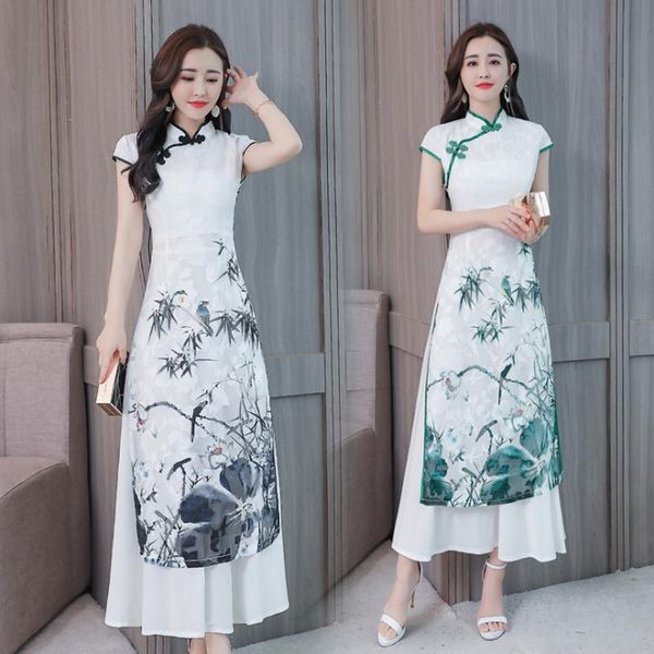 summer chinese style oriental clothing women qipao dress lmproved ink print dresses ethnic, Red
summer chinese style oriental clothing women qipao dress lmproved ink print dresses ethnic, Red