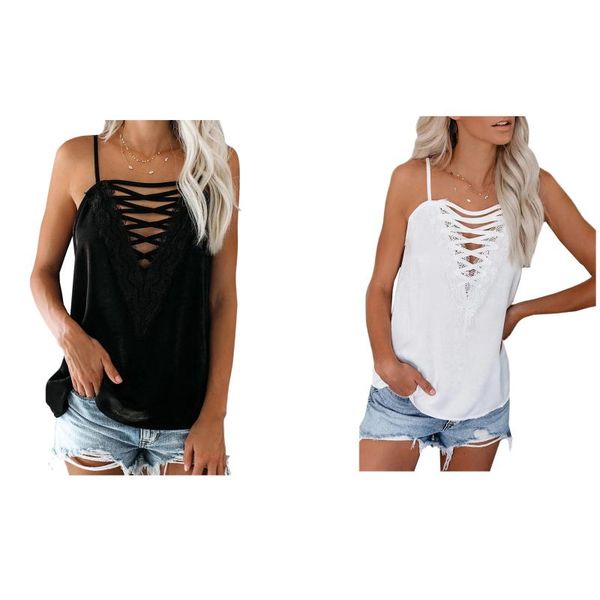 women's tanks & camis sweet cross lace patchwork v neck cami women summer hollow out casual beach tank, White
women's tanks & camis sweet cross lace patchwork v neck cami women summer hollow out casual beach tank, White