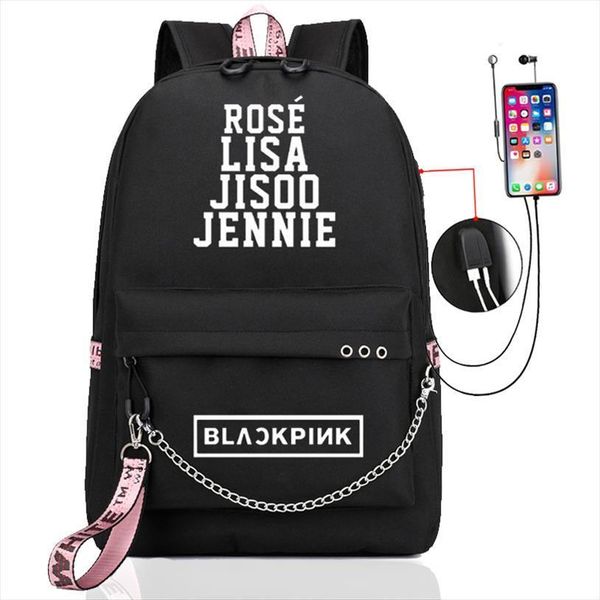 backpack kopo rose lisa jennie school bags black pink travel lapchain headphone usb port teens girls student
backpack kopo rose lisa jennie school bags black pink travel lapchain headphone usb port teens girls student