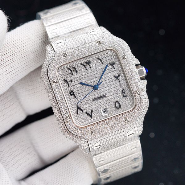 full diamond mens watch automatic mechanical sapphire watches 40mm business wristwatches stainless steel belt montre de luxe gifts, Slivery;brown
full diamond mens watch automatic mechanical sapphire watches 40mm business wristwatches stainless steel belt montre de luxe gifts, Slivery;brown