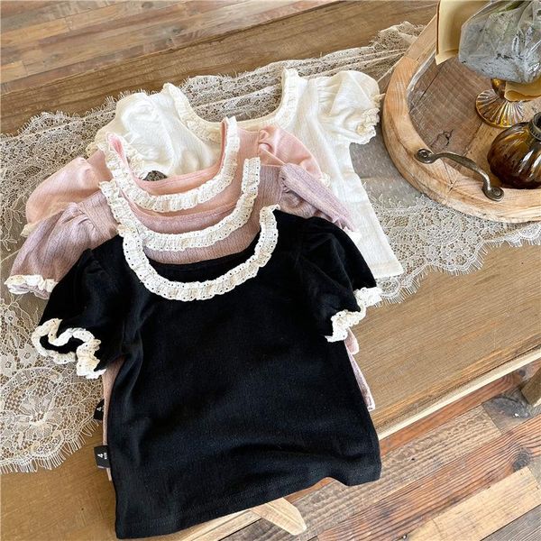 t-shirts girl child 2021 summer short sleeve sweet and lovely temperament soft skin friendly children flower collar t-shirt, Blue
t-shirts girl child 2021 summer short sleeve sweet and lovely temperament soft skin friendly children flower collar t-shirt, Blue