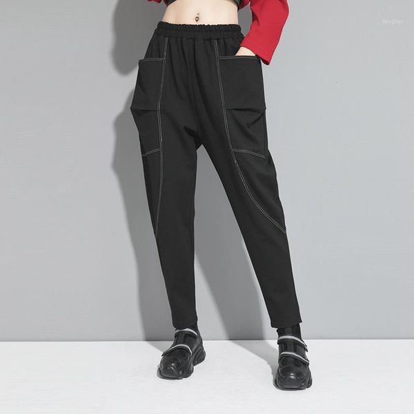 women's pants & capris 2021 spring women casual harem elastic waist female loose pant pocket fashion trousers autumn winter streetwear, Black;white
women's pants & capris 2021 spring women casual harem elastic waist female loose pant pocket fashion trousers autumn winter streetwear, Black;white