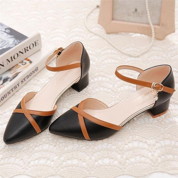 dress shoes women classic black pointed toe & brown comfort buckle strap square heel lady casual sweet pumps e6200
dress shoes women classic black pointed toe & brown comfort buckle strap square heel lady casual sweet pumps e6200