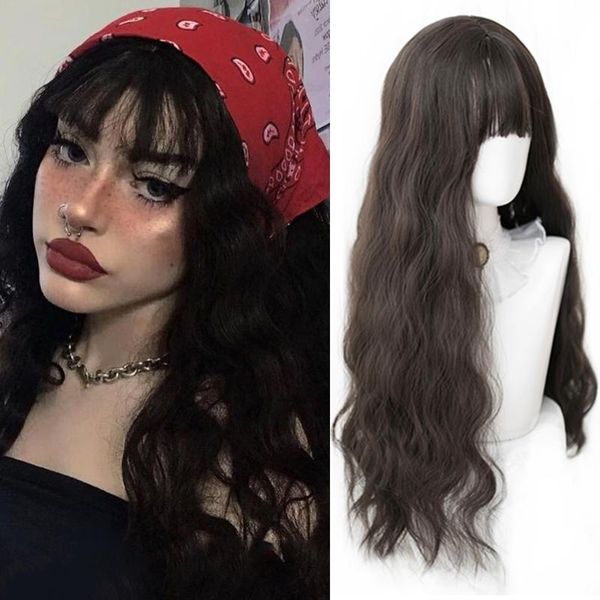 synthetic wigs houyan black long curly hair wavy wig women high temperature resistant silk bangs linen cosplay lolita
synthetic wigs houyan black long curly hair wavy wig women high temperature resistant silk bangs linen cosplay lolita