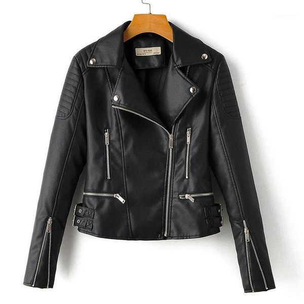 women motorcycle fake faux leather jackets lady pu long sleeve autumn winter biker zipper streetwear black pink coats women's &
women motorcycle fake faux leather jackets lady pu long sleeve autumn winter biker zipper streetwear black pink coats women's &