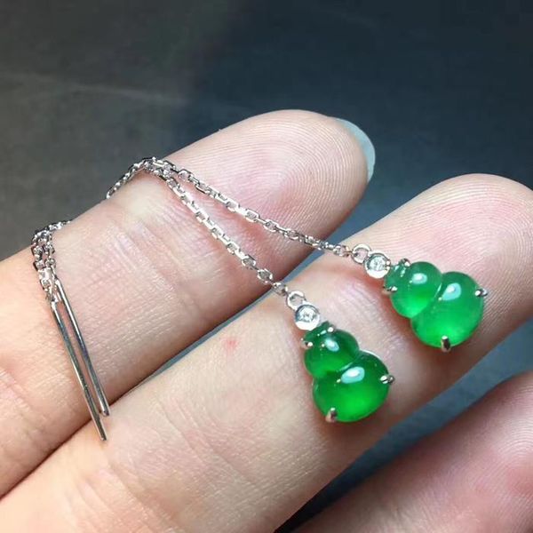 original silver inlaid natural zhengyang green gourd earrings elegant charm creative retro female jewelry dangle & chandelier
original silver inlaid natural zhengyang green gourd earrings elegant charm creative retro female jewelry dangle & chandelier