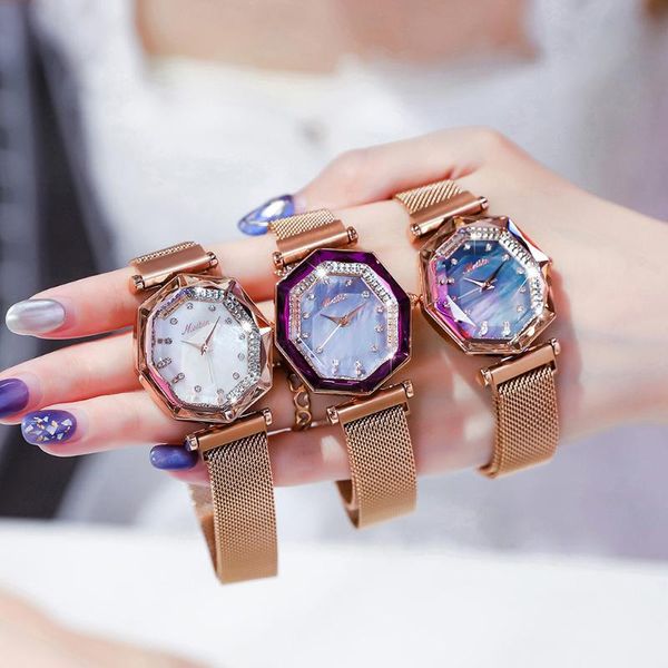 women style fashion women's luxury leather band meibin diamond geometric polygon dial magnetic belt ladies watch wristwatche wristwatch, Slivery;brown
women style fashion women's luxury leather band meibin diamond geometric polygon dial magnetic belt ladies watch wristwatche wristwatch, Slivery;brown