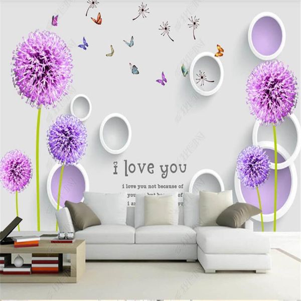 custom modern purple dandelion circle mural wallpaper 3d for living room bedroom wallpapers tv background wall paper home decor
custom modern purple dandelion circle mural wallpaper 3d for living room bedroom wallpapers tv background wall paper home decor
