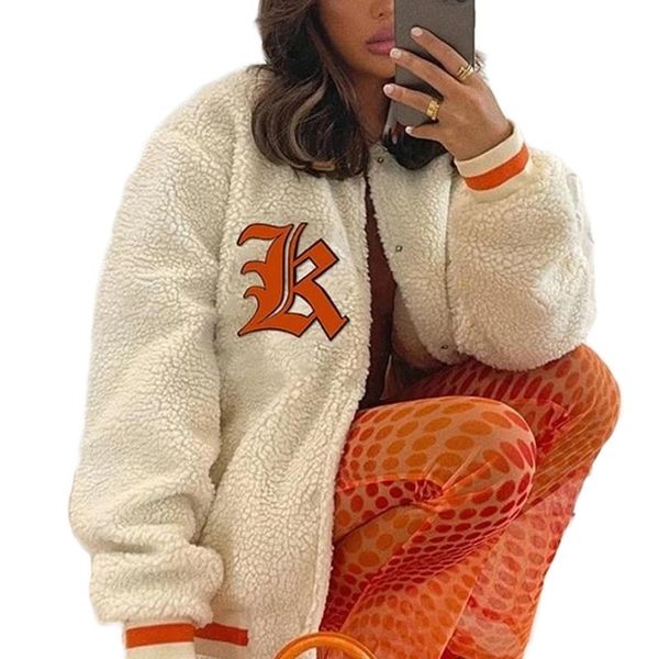 women's jackets autumn women casual y2k oversized lamb wool ladies female long sleeve o-neck embroidery letter cardigans streetwear coa, Black;brown
women's jackets autumn women casual y2k oversized lamb wool ladies female long sleeve o-neck embroidery letter cardigans streetwear coa, Black;brown