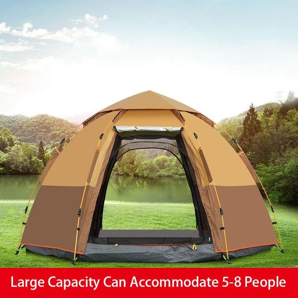 tents and shelters 5-8 person quick open camping double hex tent thicken beach rainproof outdoor for fishing hunting adventure party
tents and shelters 5-8 person quick open camping double hex tent thicken beach rainproof outdoor for fishing hunting adventure party