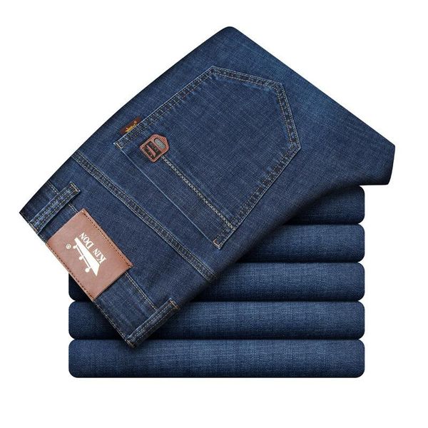 luren jd tencel autumn and winter jeans men's casual large size elastic loose straight ice silk extra long pants men, Blue
luren jd tencel autumn and winter jeans men's casual large size elastic loose straight ice silk extra long pants men, Blue