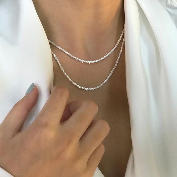 chokers en silver color sparkling clavicle chain choker necklace for women 2021 trendy fine jewelry wedding party birthday gift, Golden;silver
chokers en silver color sparkling clavicle chain choker necklace for women 2021 trendy fine jewelry wedding party birthday gift, Golden;silver