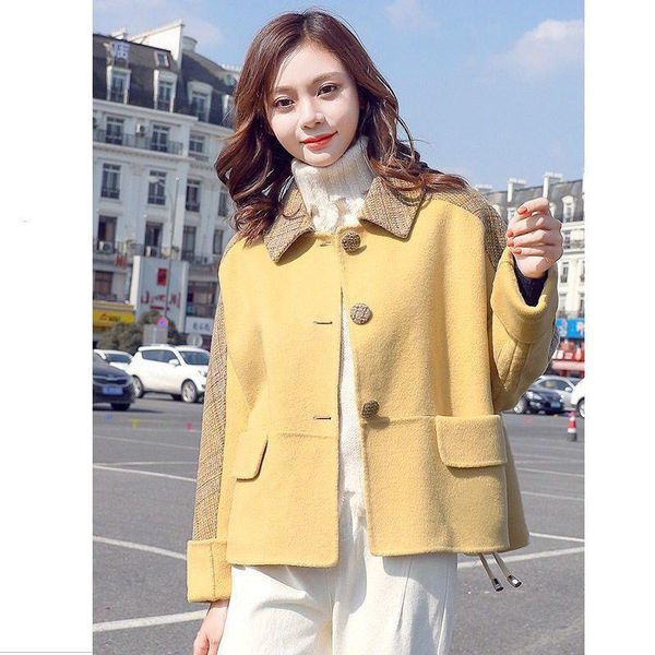 women's wool & blends woolen coat for women 2021 autumn and winter young middle-aged lapel long-sleeved cardigan, Black
women's wool & blends woolen coat for women 2021 autumn and winter young middle-aged lapel long-sleeved cardigan, Black
