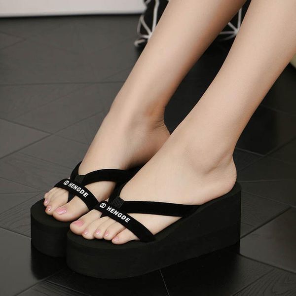 personality summer all-match flat-bottomed women's shoes slope heel non-slip student letters flip flops beach slippers, Black
personality summer all-match flat-bottomed women's shoes slope heel non-slip student letters flip flops beach slippers, Black