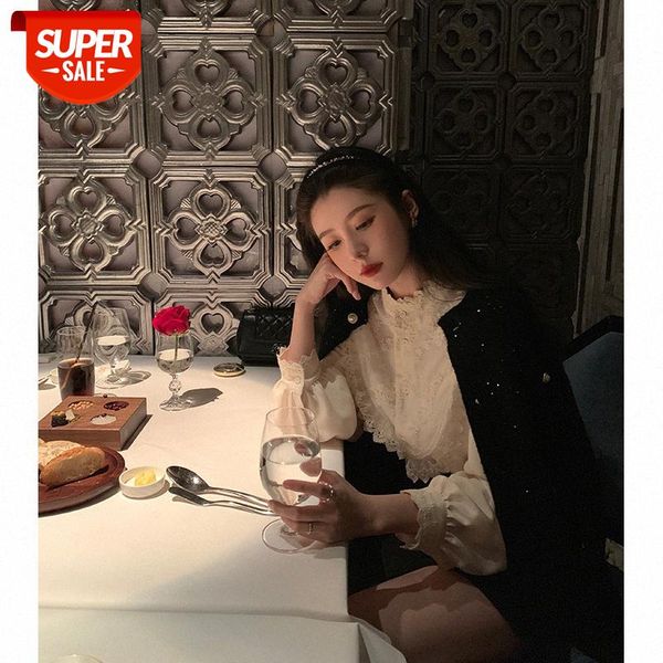 french lace embroidered stand-collar shirt women wear bai outside with a retro palace style long-sleeved can be issued on behalf of #p71t, White
french lace embroidered stand-collar shirt women wear bai outside with a retro palace style long-sleeved can be issued on behalf of #p71t, White
