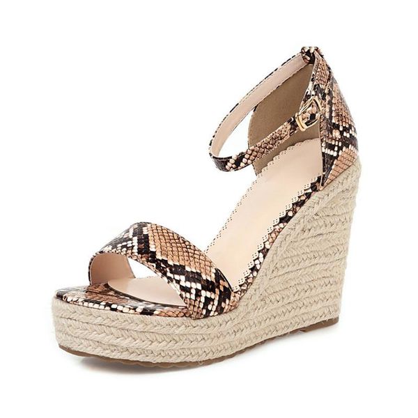 fashion snakeskin platform womens sandals ankle buckle weave wedges shoes for women black brown snake print design
fashion snakeskin platform womens sandals ankle buckle weave wedges shoes for women black brown snake print design