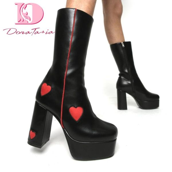 boots doratasia luxury big size 35-43 female women's mid calf platform thick high heels fashion autumn shoes woman, Black
boots doratasia luxury big size 35-43 female women's mid calf platform thick high heels fashion autumn shoes woman, Black