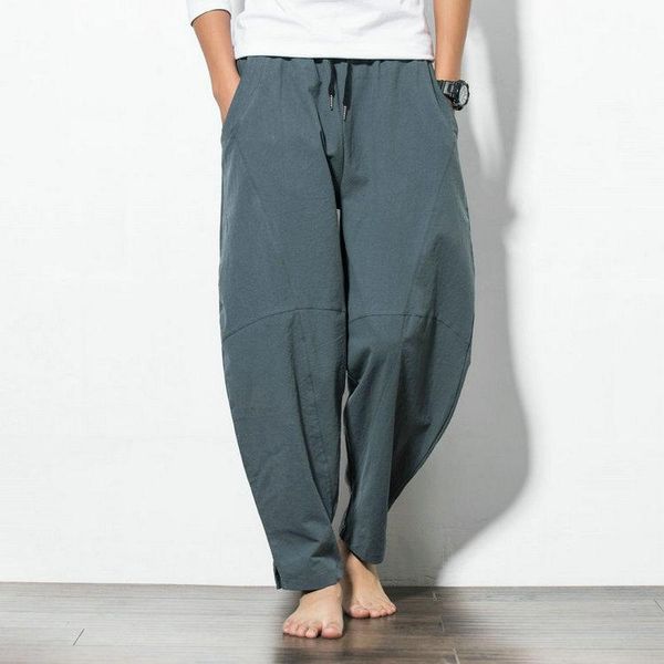 spring summer pants men's casual japan style slacks plus oversized cotton and linen youth haren trousers, Black
spring summer pants men's casual japan style slacks plus oversized cotton and linen youth haren trousers, Black