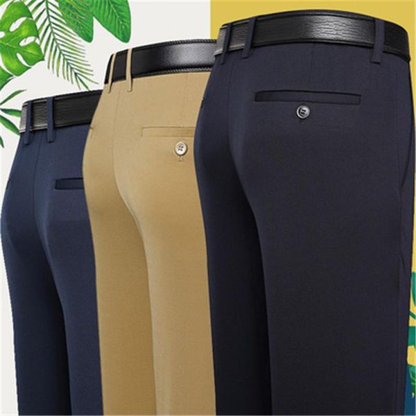 men's pants summer breathable thin middle-aged casual long stretch old loose trousers men leisure business, Black
men's pants summer breathable thin middle-aged casual long stretch old loose trousers men leisure business, Black