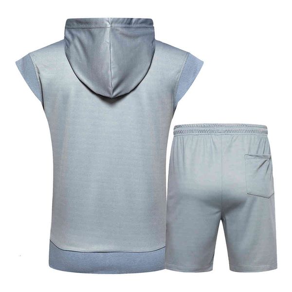 men's tracksuits summer sportswear men sets print hooded tracksuit casual mens t-shirts sleeveless tank +shorts brand 2 pieces, Gray
men's tracksuits summer sportswear men sets print hooded tracksuit casual mens t-shirts sleeveless tank +shorts brand 2 pieces, Gray