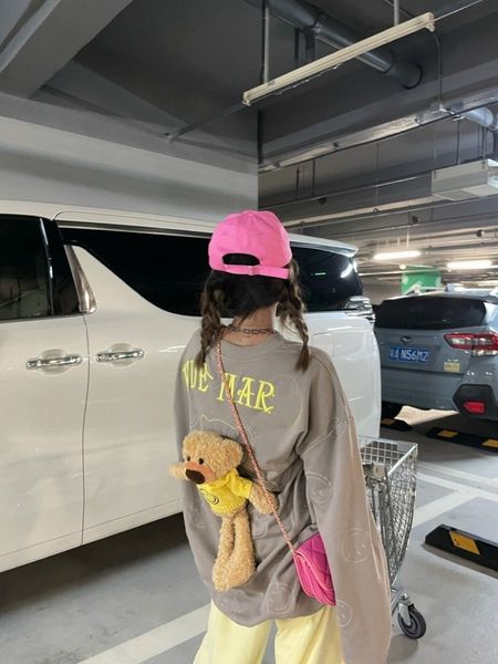 brand hoodie net red same 2021 early autumn new back three-dimensional smiling face bear long sleeve sweater versatile loose round neck top, Black
brand hoodie net red same 2021 early autumn new back three-dimensional smiling face bear long sleeve sweater versatile loose round neck top, Black